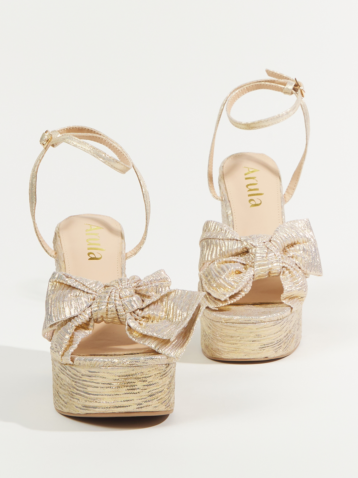 Gold wide width best sale heels