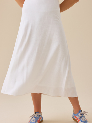 Lorrie Linen Midi Skirt - ARULA