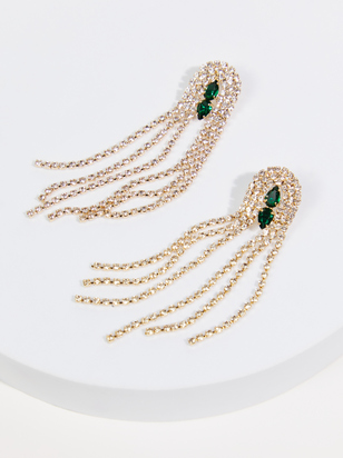 Axelle Crystal Fringe Earrings - ARULA