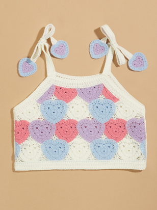 Arabella Baby Heart Crochet Tank - ARULA - 