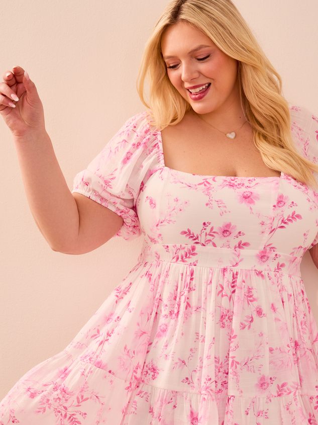 Reilly Floral Mini Dress Detail 3 - ARULA