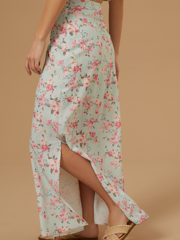 Amira Floral Midi Skirt Detail 3 - ARULA