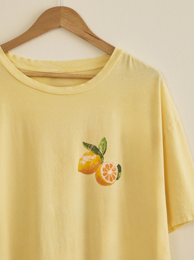 Positano Fruit Stand Oversized Tee Detail 2 - ARULA