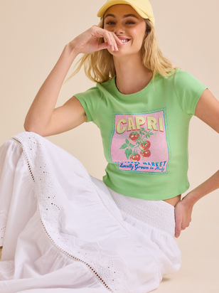 Capri Postcard Baby Tee - ARULA - 