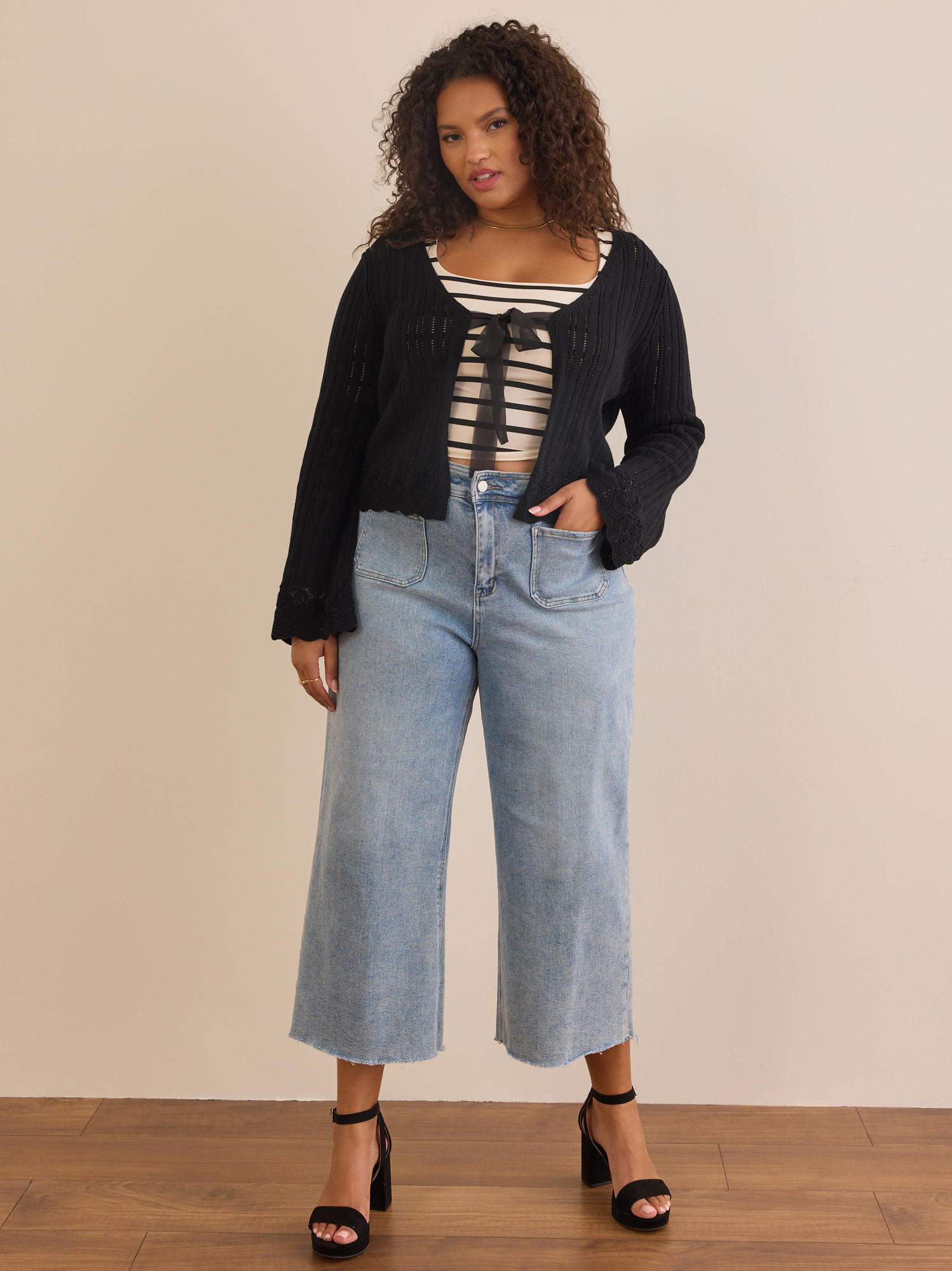 Azariah Crochet Shrug in Black | Arula