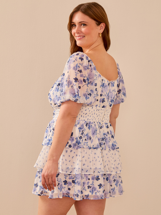 Mia Floral Mini Dress Detail 5 - ARULA