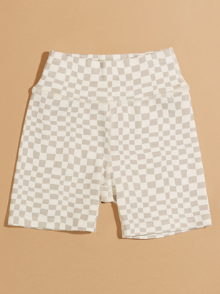 Lanie Checkered Biker Shorts by Rylee + Cru - ARULA