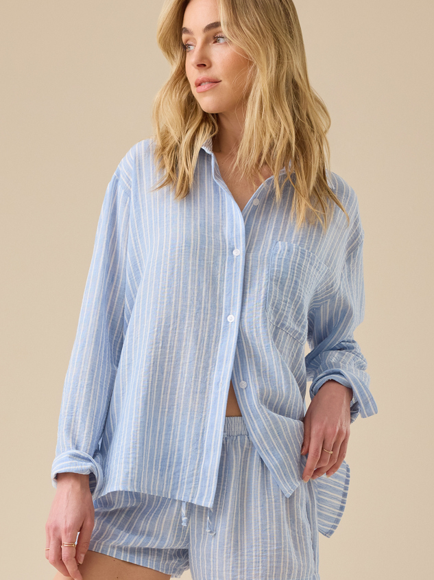 Hunter Striped Linen Shorts - ARULA