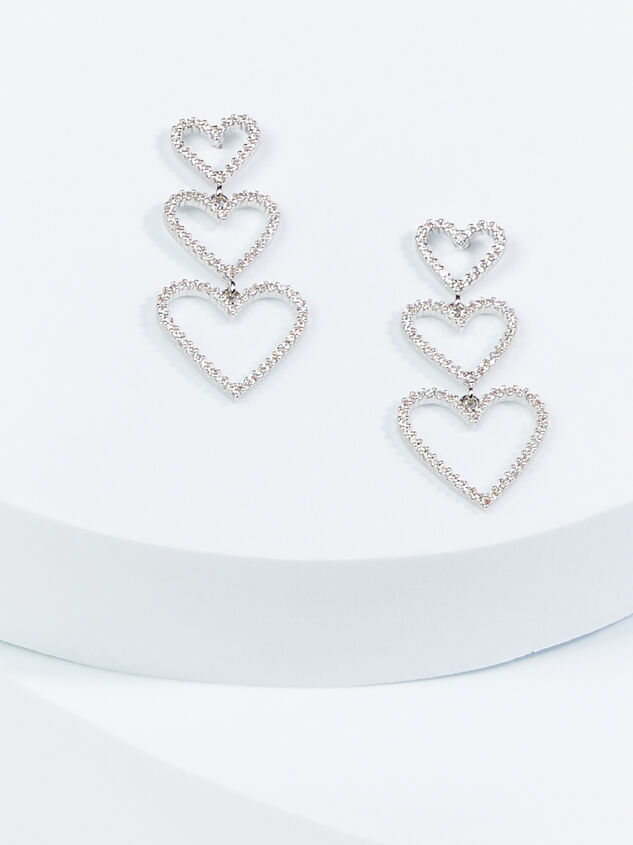 Rhinestone Heart Earrings - ARULA
