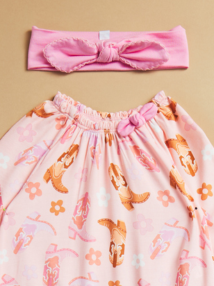 Willa Cowgirl Sleeper and Headband Set by Mud Pie - ARULA