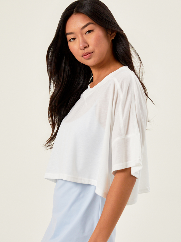 Boxed Out Cropped Tee Detail 3 - ARULA