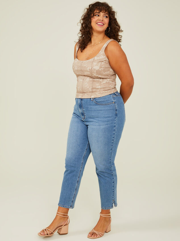 Flora Lace Corset Tank Detail 3 - ARULA