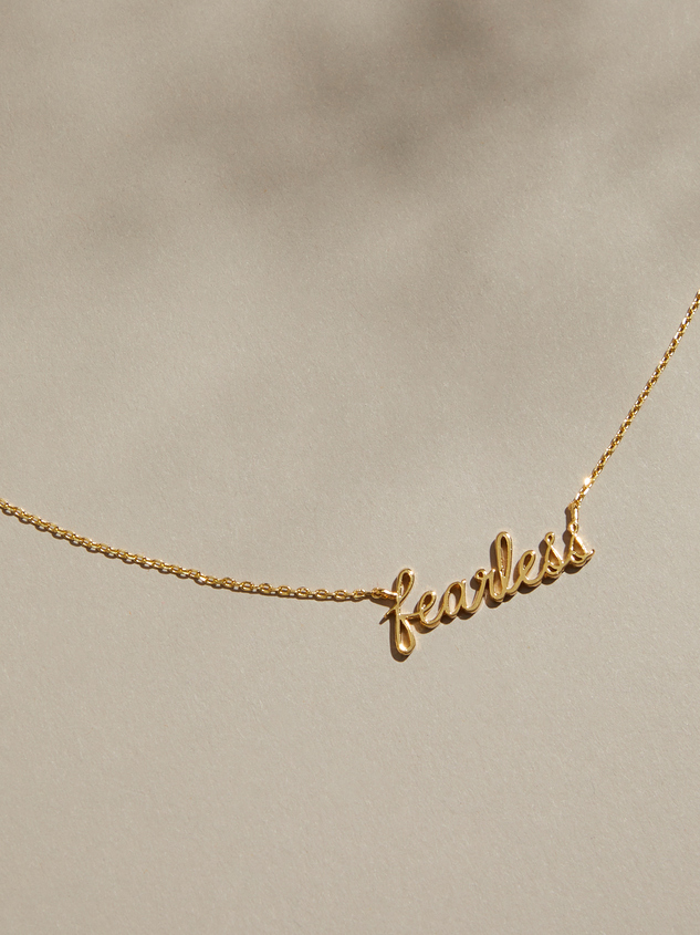 18K Gold Fearless Necklace - ARULA