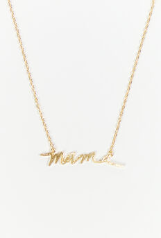 18k Gold Mama Necklace - ARULA