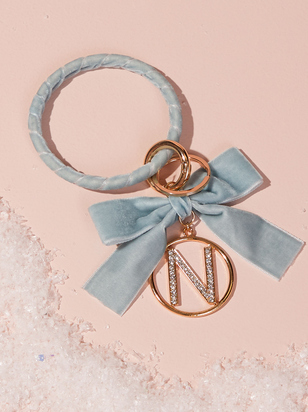 Velvet Monogram Keychain - N - ARULA