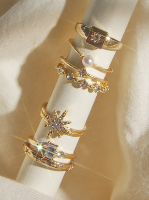 Gold Star Ring Set - ARULA - 