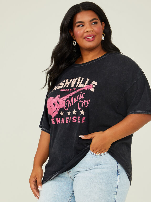 Music City Oversized Tee Detail 3 - ARULA
