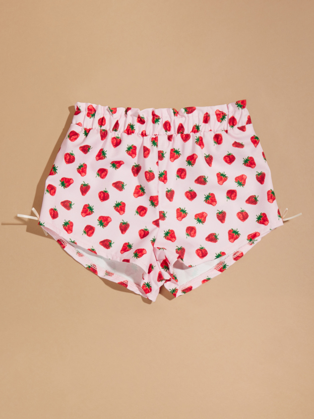 Strawberry Bow Shorts Detail 3 - ARULA