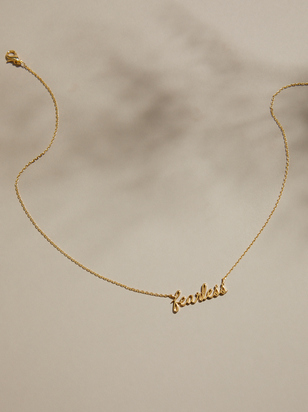 18K Gold Fearless Necklace - ARULA