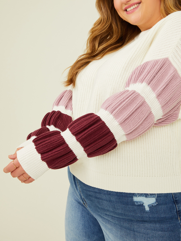 Willow Colorblock Sweater Detail 5 - ARULA