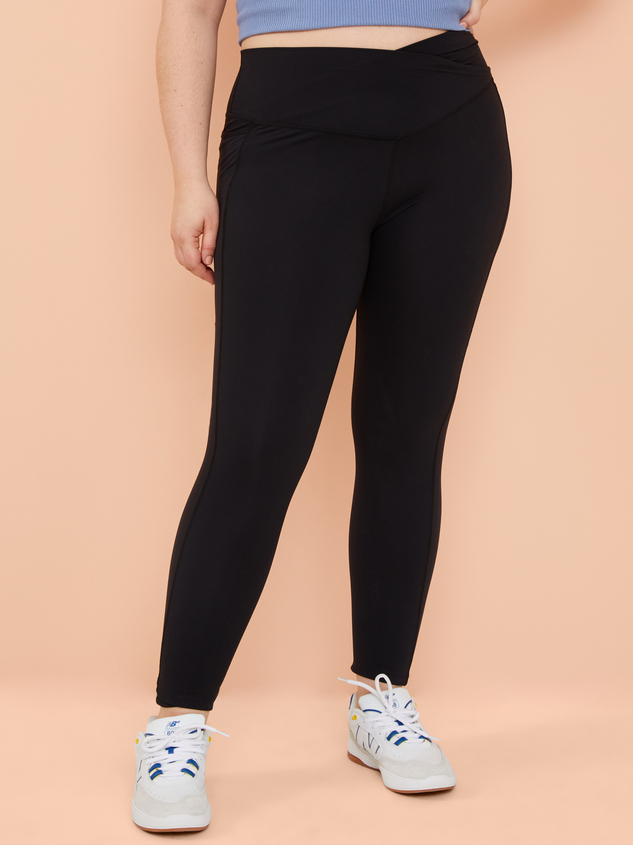 Ace Crossover Straight Leggings Detail 2 - ARULA