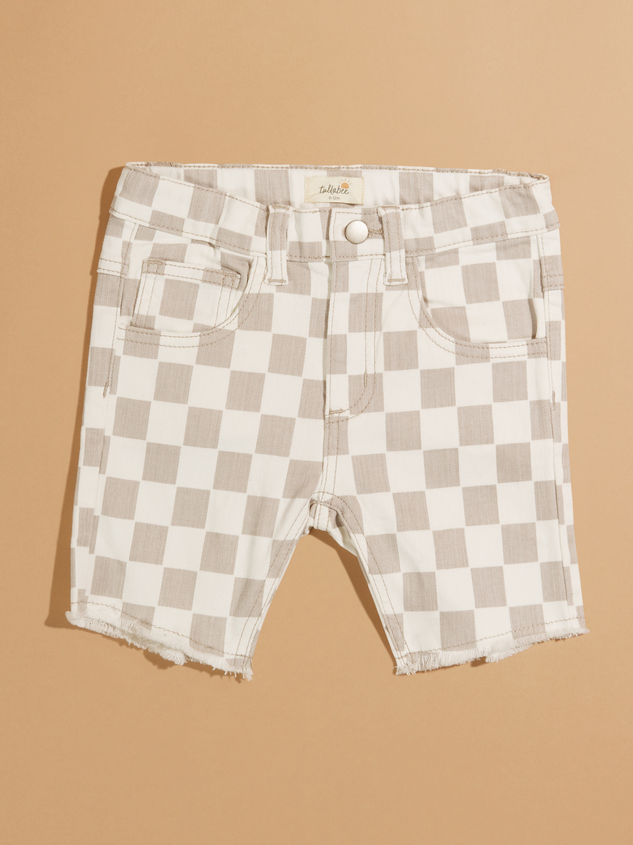 Ben Toddler Checkered Shorts Detail 2 - ARULA
