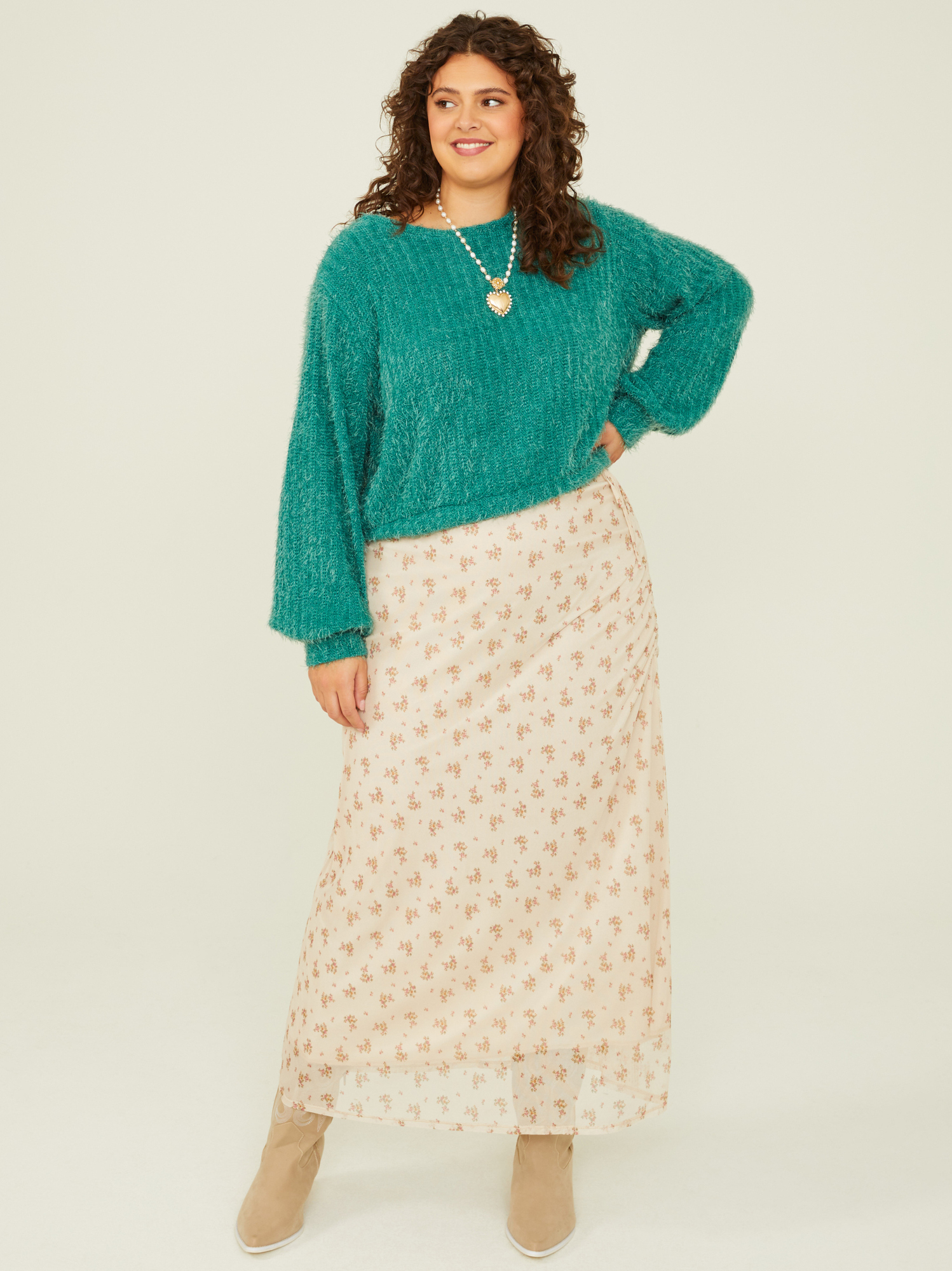 Plus size midi skirt 00 top