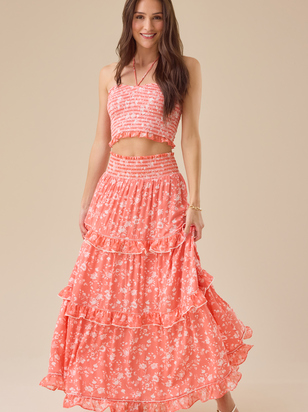 Roan Floral Halter Top - ARULA