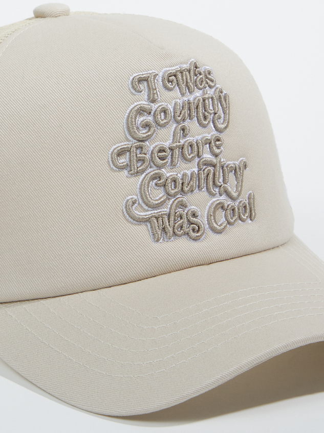 I Was Country Trucker Hat Detail 2 - ARULA