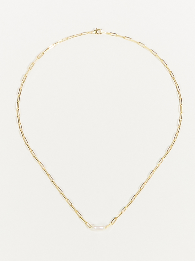 Dainty Pearl Chain Necklace - ARULA