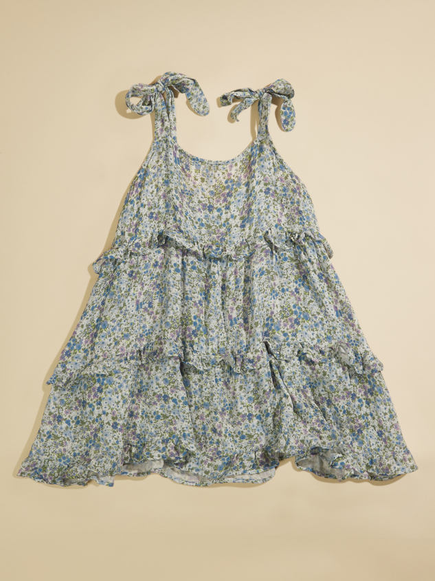 Darcy Floral Ruffle Dress Detail 2 - ARULA