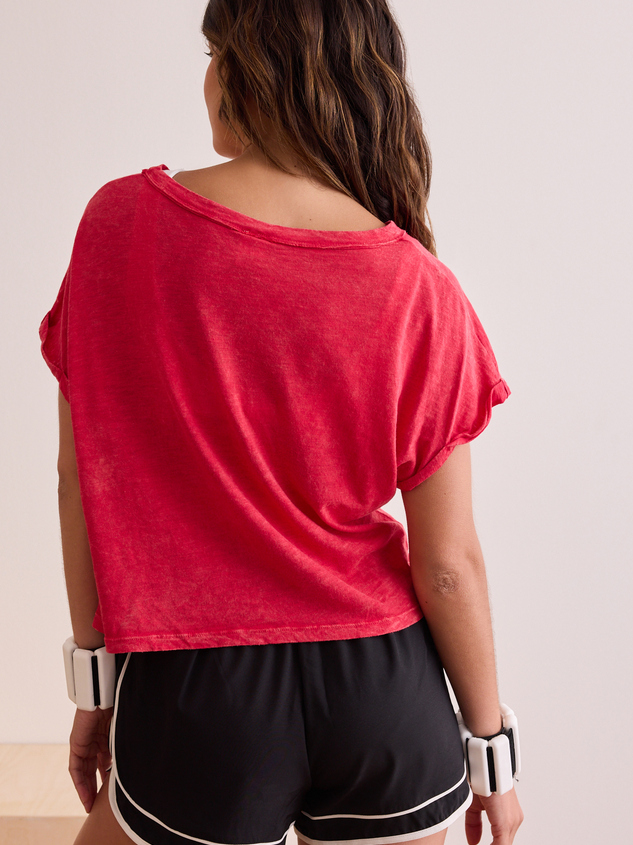 Relay Cropped Boxy Tee Detail 4 - ARULA