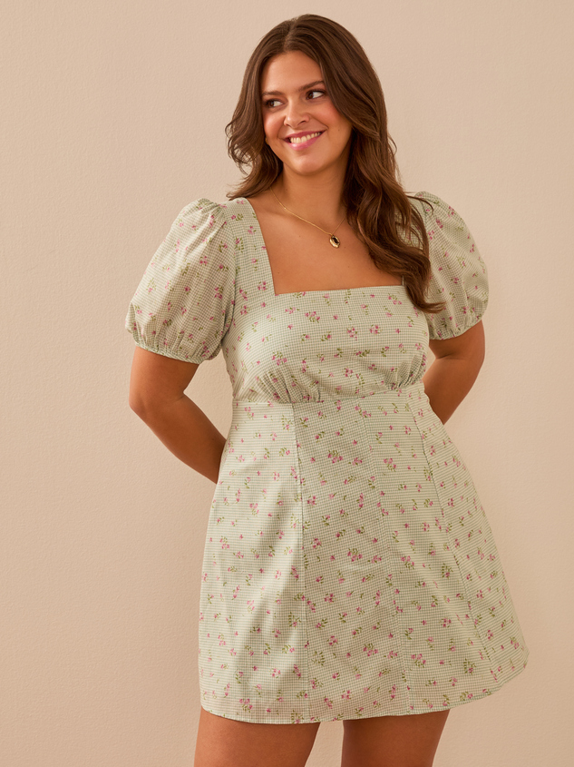Rachel Floral Mini Dress Detail 3 - ARULA