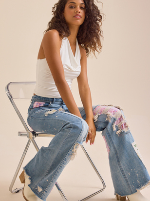 Mikee Drape Neck Halter Top - ARULA