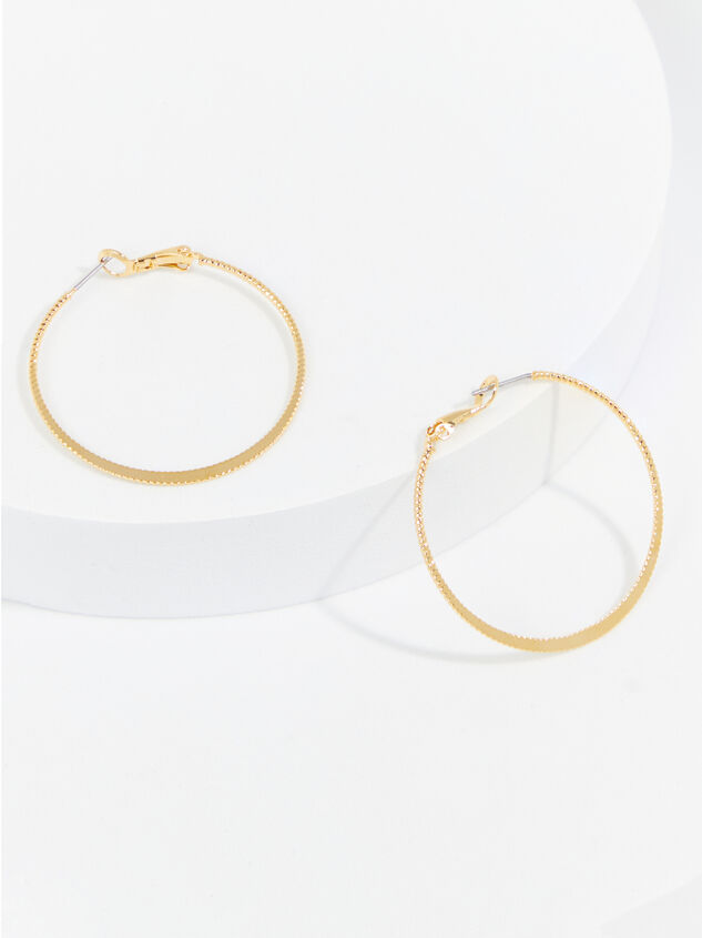 18k Gold Remi Hoop Earrings Detail 1 - ARULA