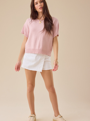 Maci Crochet Boxy Pullover - ARULA