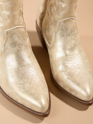 Kelsha Metallic Western Boots - ARULA