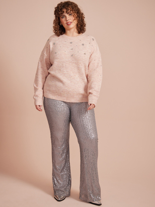 Greyson Sequin Flare Pants - ARULA