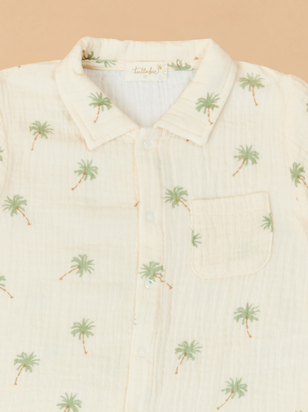 Cyrus Palm Tree Baby Polo and Short Set - ARULA