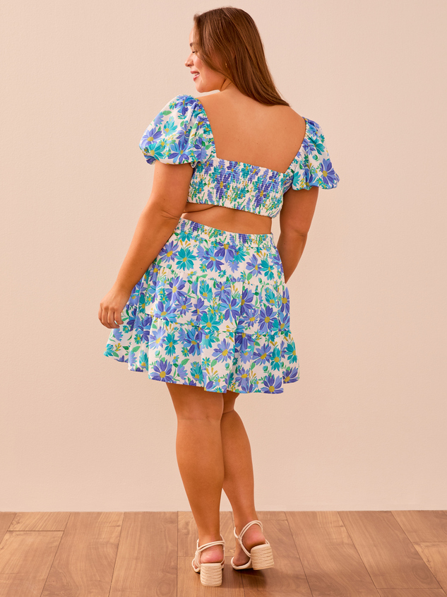 Coco Floral Mini Dress Detail 5 - ARULA