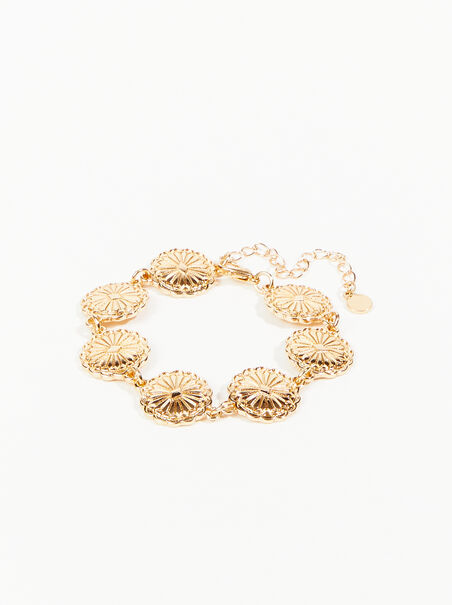Flower Medallion Chain Bracelet - ARULA