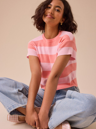 Sophie Striped Ribbed Top - ARULA