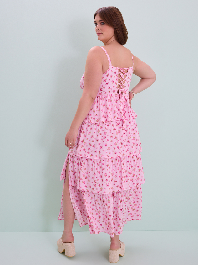 Rose Floral Maxi Dress Detail 2 - ARULA