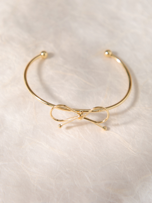 Bow Cuff Bracelet in Gold Arula