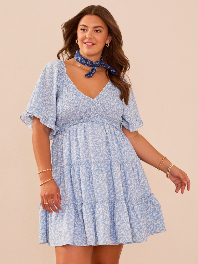 Kacey Floral Mini Dress Detail 2 - ARULA