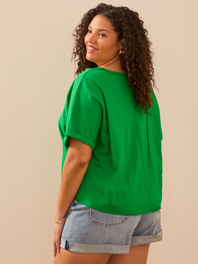 Michaela Boxy Tee Detail 4 - ARULA