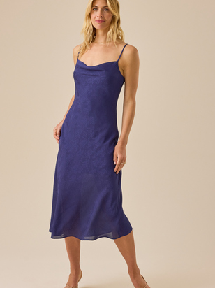 Eva Satin Midi Dress - ARULA