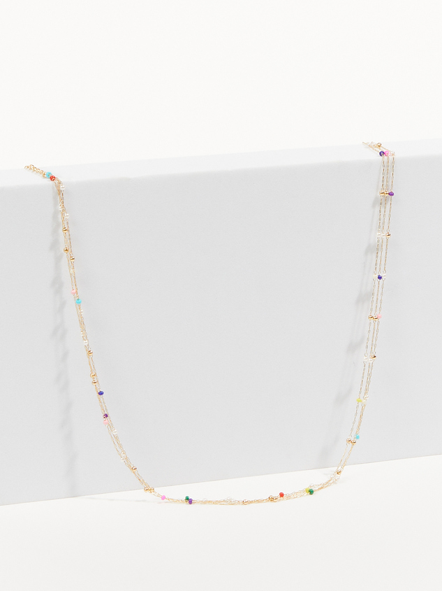 Layered Dainty Beaded Necklace - ARULA