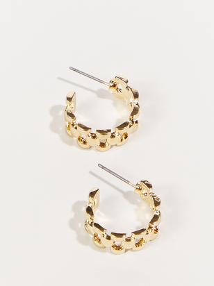 Open Link Mini Hoop Earrings - ARULA