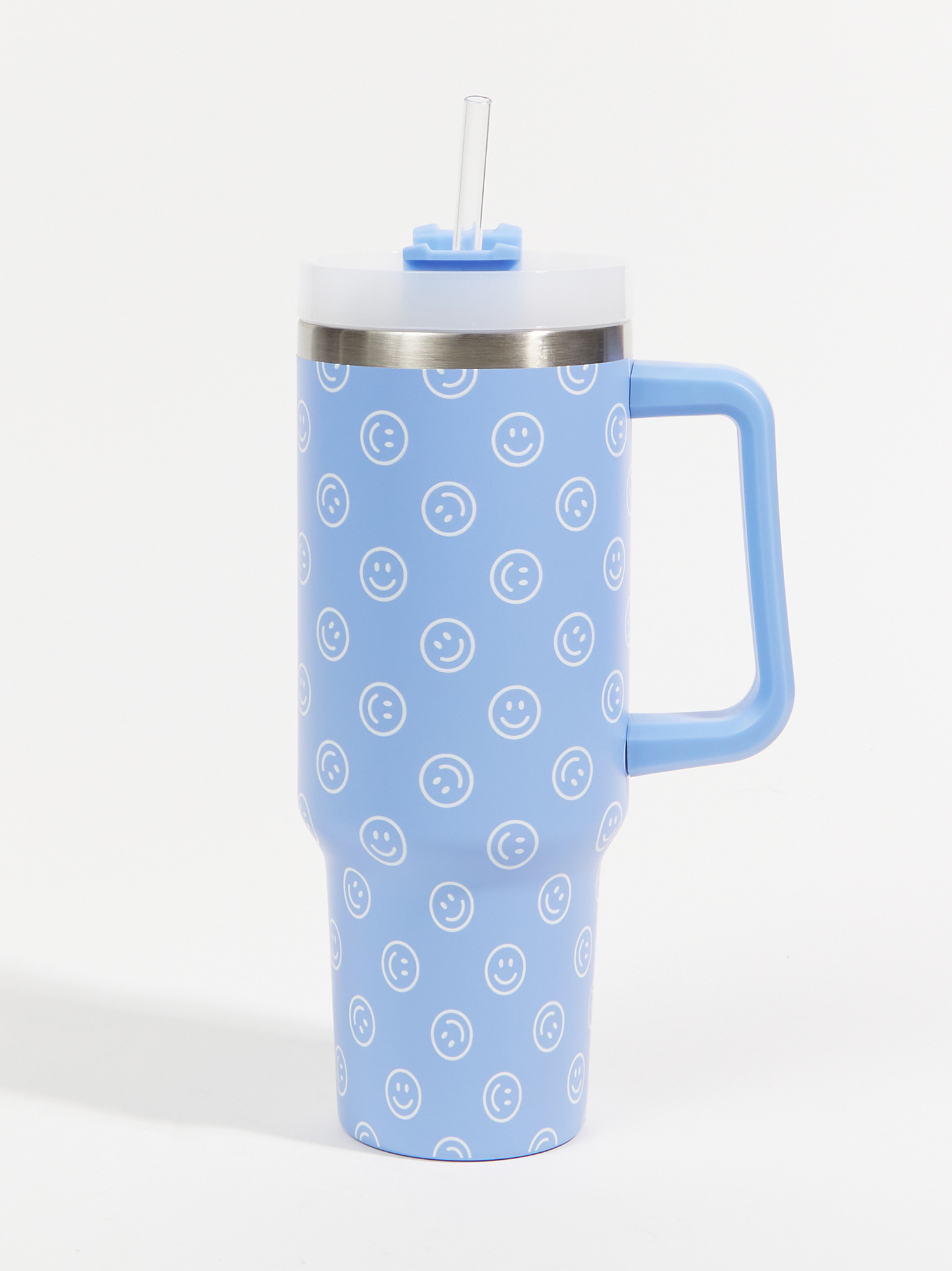 Smiley Liv 40 oz Insulated Cup with Handle in Blue